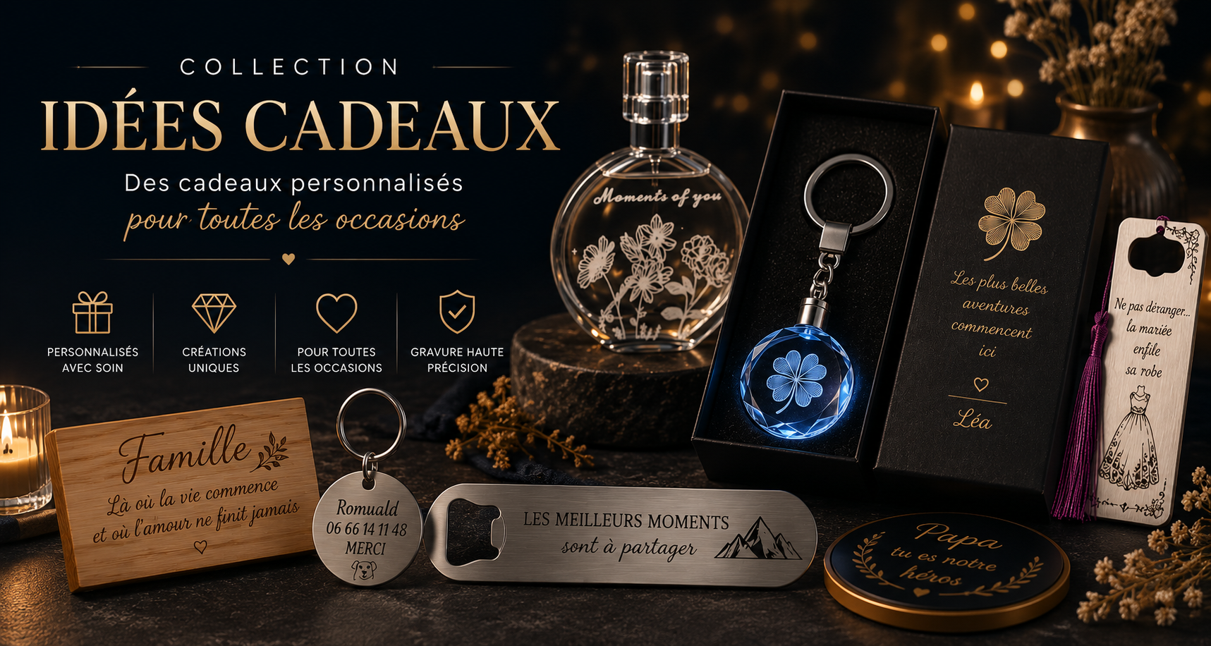 Idées cadeaux personnalisées Infinity Engraving