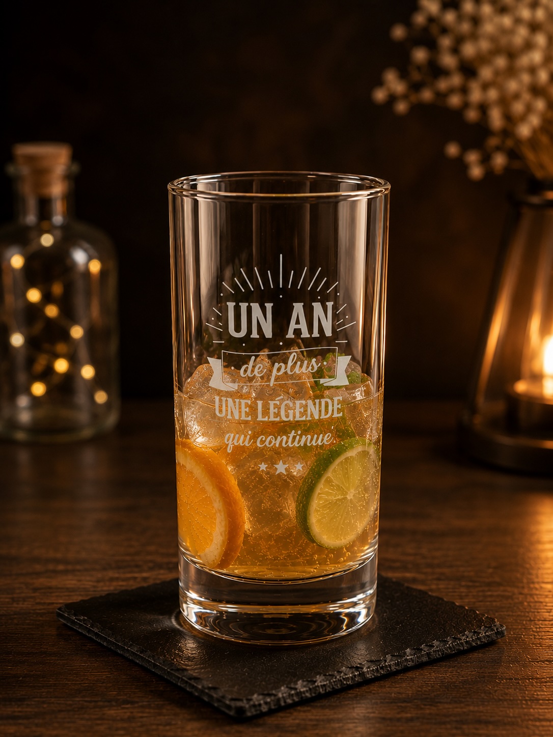 Verres gravés cocktails
