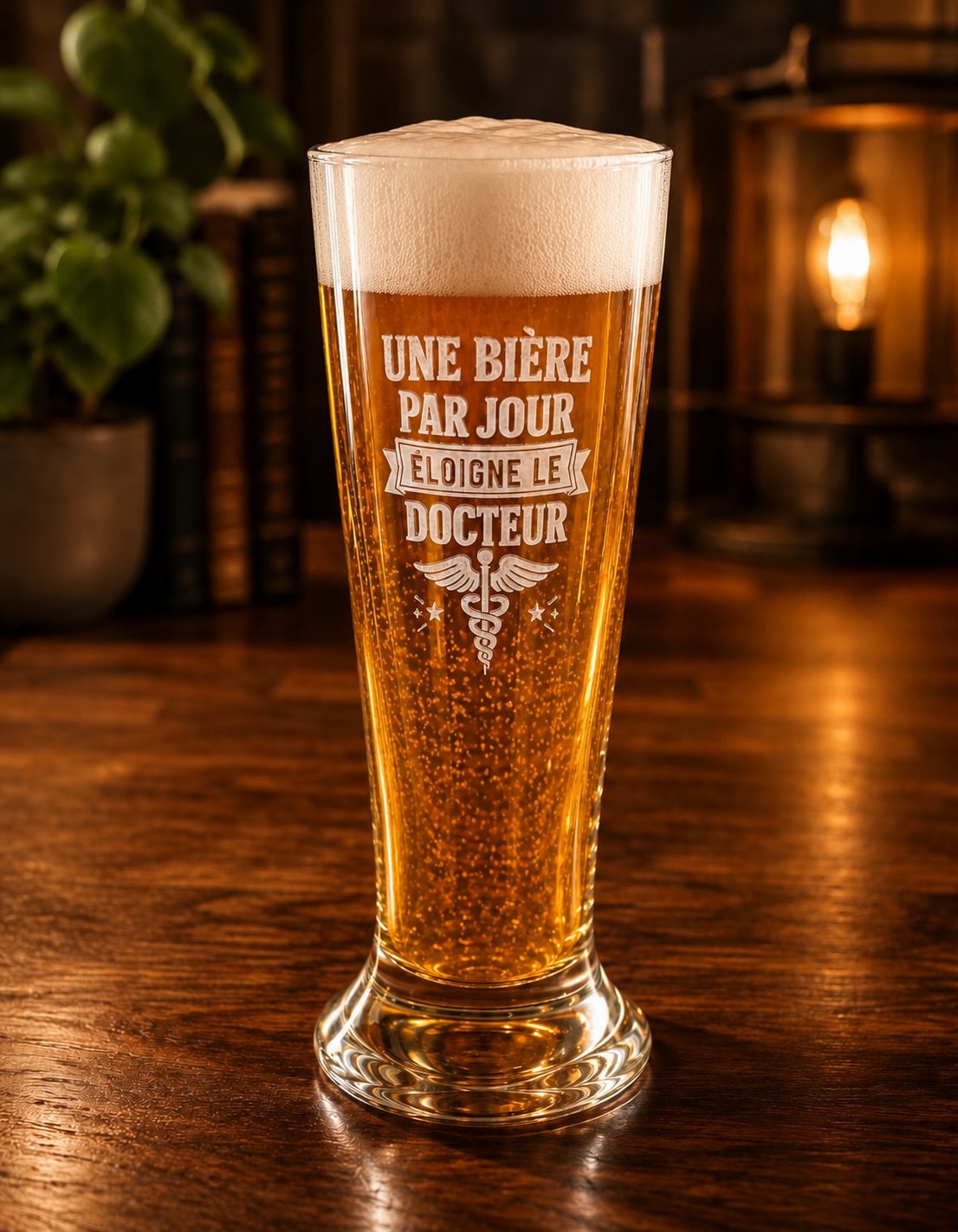Verres gravés bière